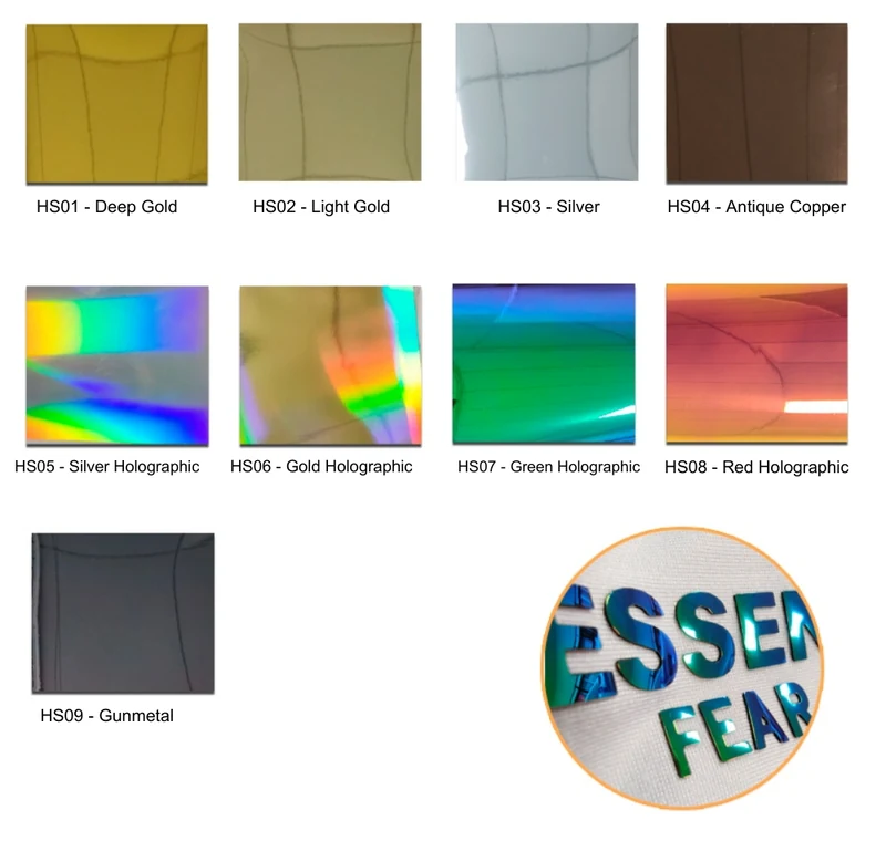 0.5 mm Metallic Hologram Heat Transfer Vinyl — Color card
