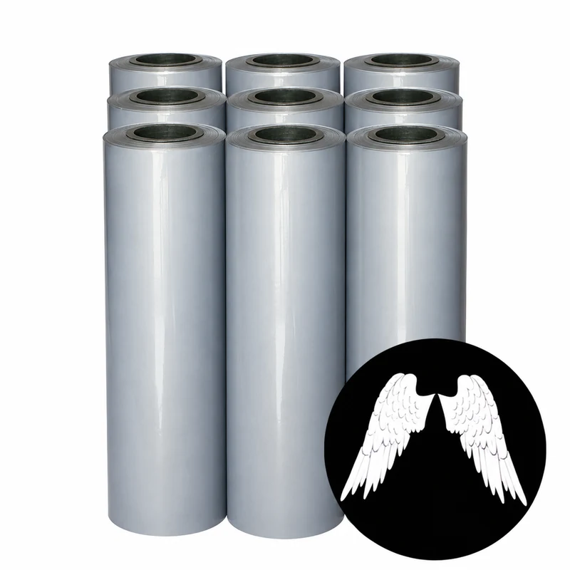 Silver Reflective Heat Transfer Vinyl — product illustration